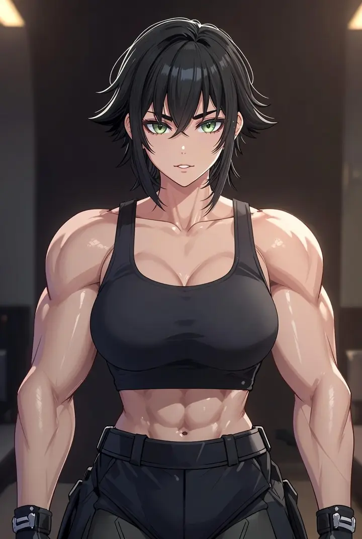 An anime-style athletic Wollo character